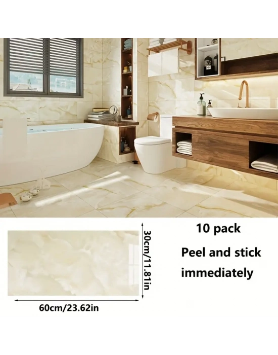 Sarı Mermer Desenli Alüminyum Plastik Duvar Stickerı