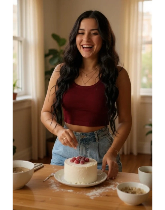 Kadın Bordo Kare Yaka Crop Top Bluz – Şık, Rahat ve Kolay Kombinlenebilir