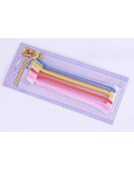 ÇIFT TARAFLI HAYVAN DIŞ FİRÇASI 4 LÜ SET