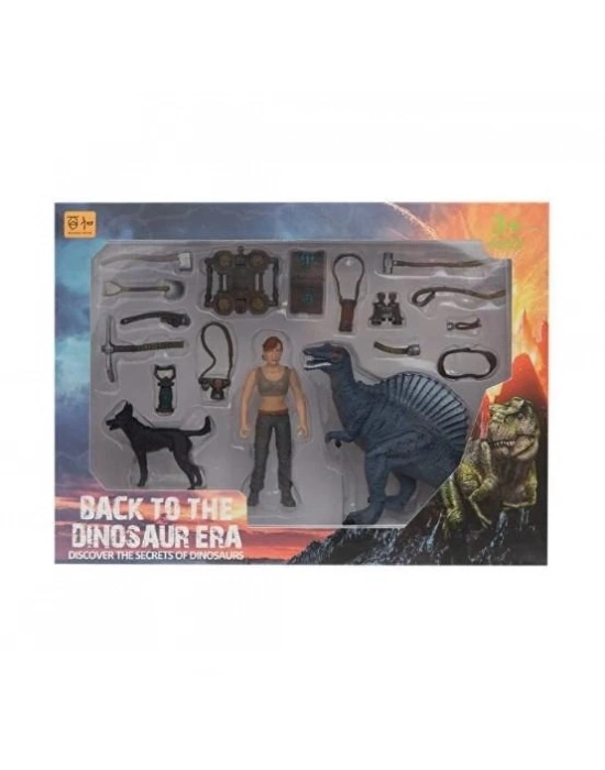® KADIN FİGÜRLÜ DİNOZOR SET-MEGA