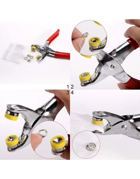 Metal Çıtçıt Pensesi ve Düğme Seti