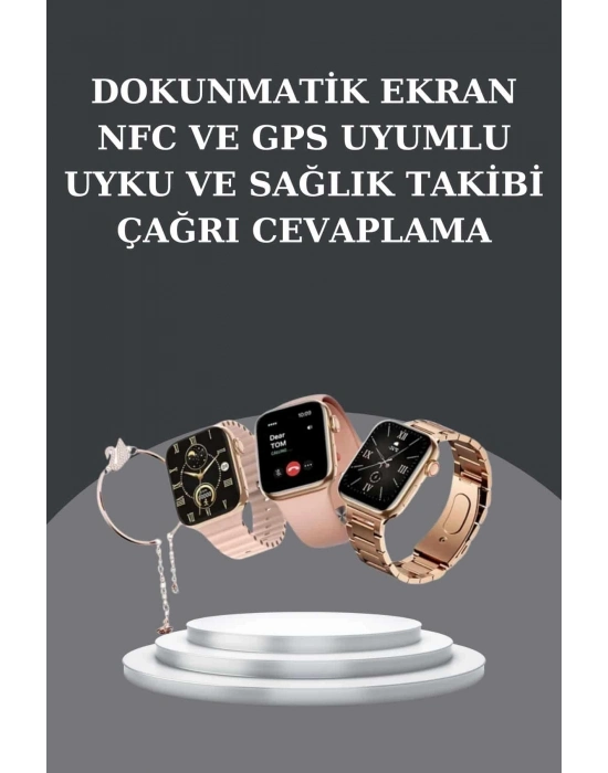 Kadınlara Özel Bileklik Hediyeli Akıllı Saat ve Dijital Göstergeli ANC Özellikli Bluetooth Kulaklık