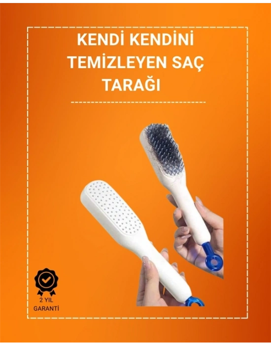 Kafa Derisi Masajlı Saç Tarağı – Kendini Temizleyen, Anti-Statik
