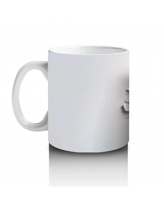 Kafasını Uzatmış Sevimli Kahverengi At – Baskılı Kahve Kupası