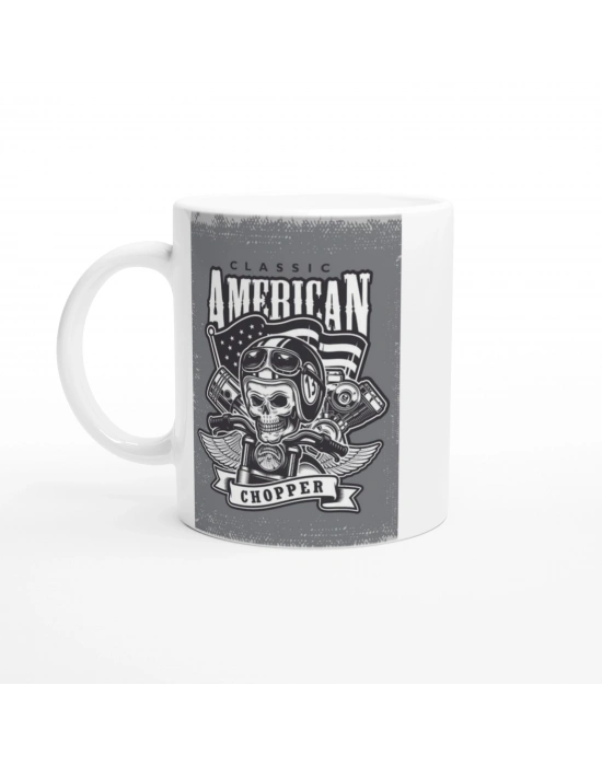 Kafataslı Chopper Ruhlu Amerikan Kupa Bardak