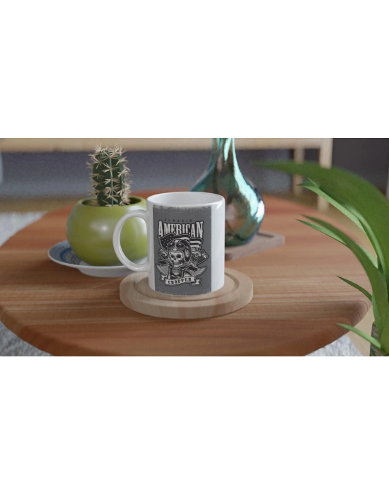 Kafataslı Chopper Ruhlu Amerikan Kupa Bardak