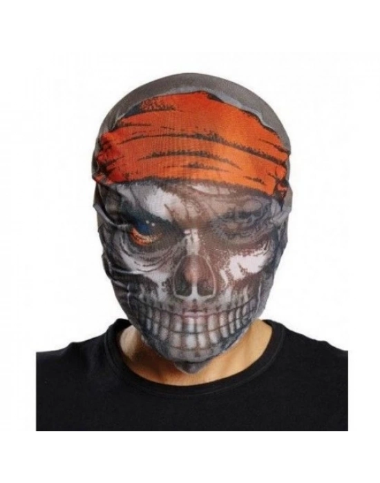Kafaya Geçmeli Bez Korsan Maskesi 3D Baskılı