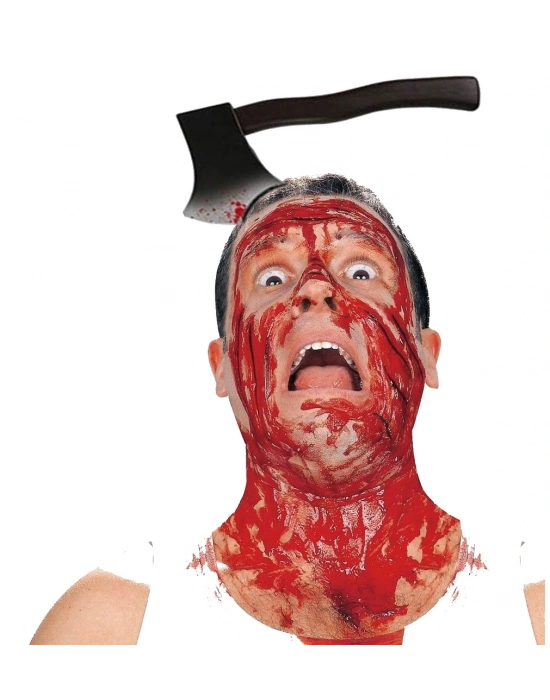 Kafaya Saplanmış Halloween Kanlı Balta Şaka Tacı