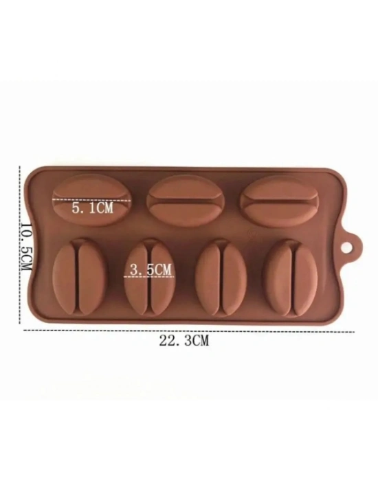 Kahve Çekirdeği Şekilli Silikon Kalıp