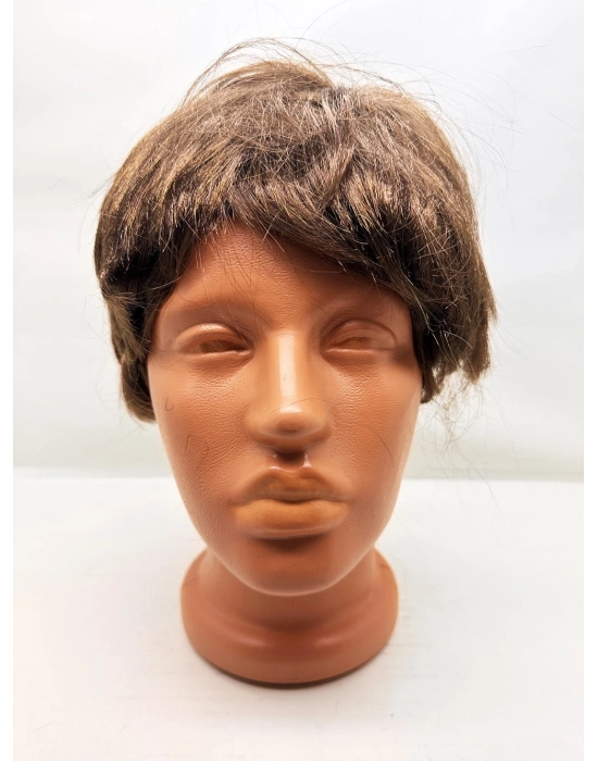 Kahve Renk Kısa Kesim İçi Astarlı Erkek Peruğu