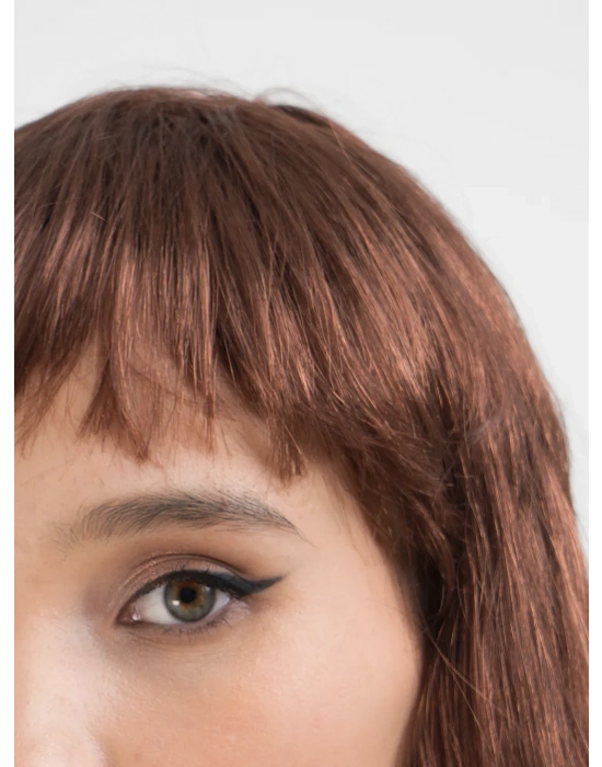 Kahve Renk Uzun Düz Parti Peruğu - Uzun Kahverengi Peruk