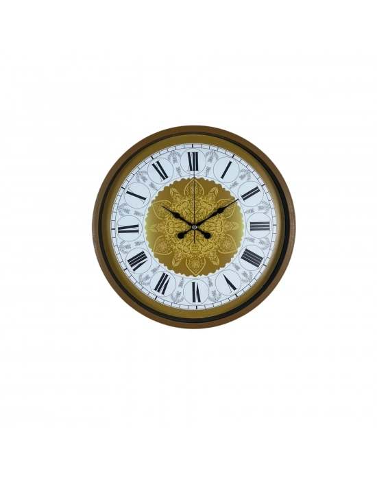 Kahverengi 36 Cm Desenli Duvar Saati