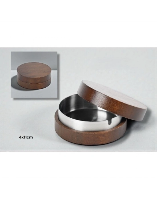 Kahverengi Bambu Kapaklı Küllük