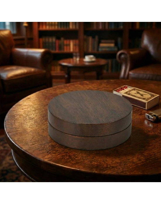 Kahverengi Bambu Kapaklı Küllük