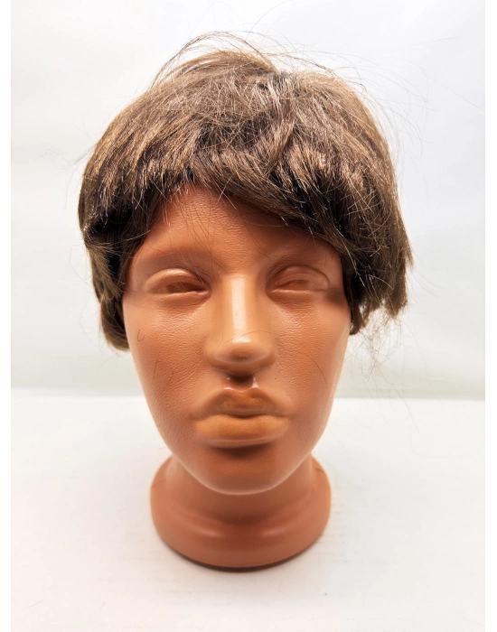 Kahverengi Kısa Kesim İçi Astarlı Erkek Peruğu