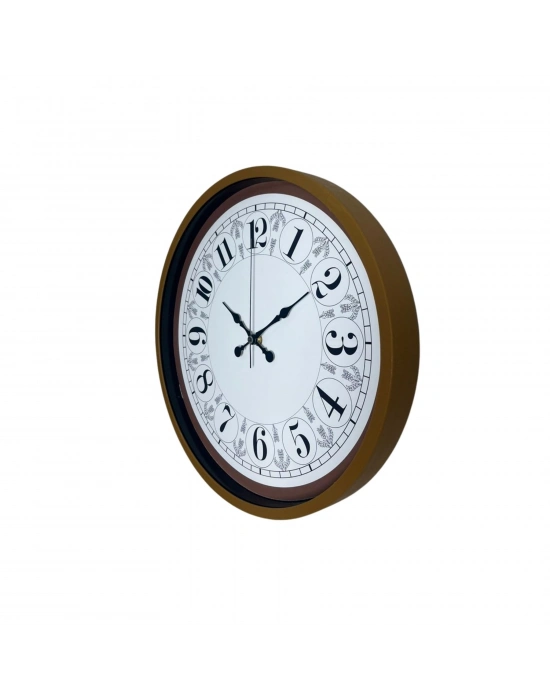 Kahverengi Motifli 36 Cm Duvar Saati