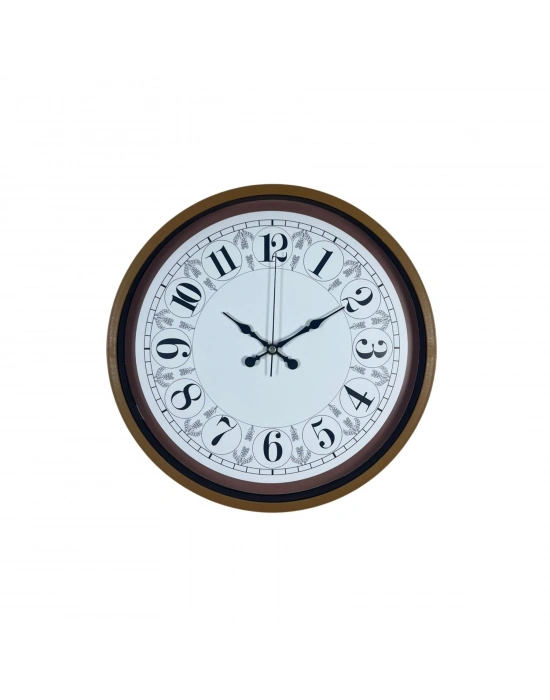 Kahverengi Motifli 36 Cm Duvar Saati