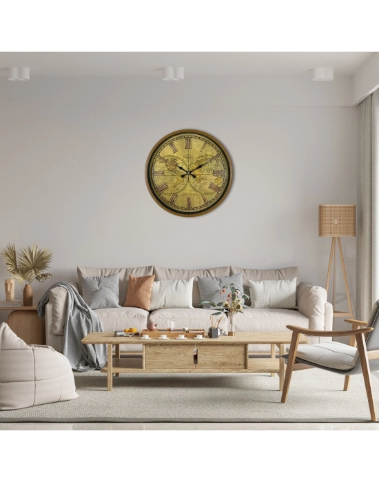 Kahverengi Vintage 36 Cm Duvar Saati