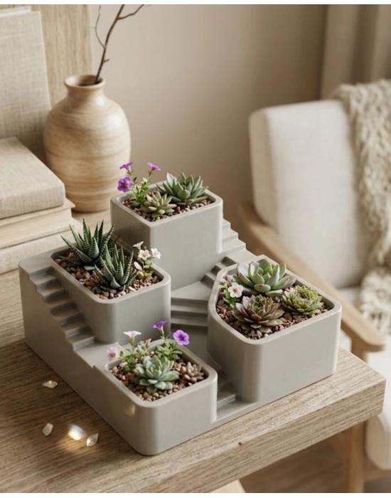 KAKTÜS SAKSI SETİ GRİ