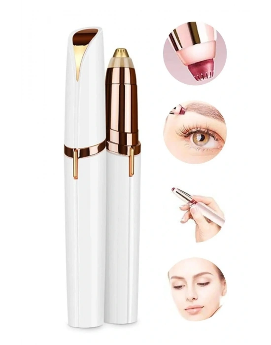 Kalem Tipi Taşınabilir İnce Uçlu Yüz Için Tüy Alıcı Kaş Bıyık Epilasyon Aleti (pil Dahildir)