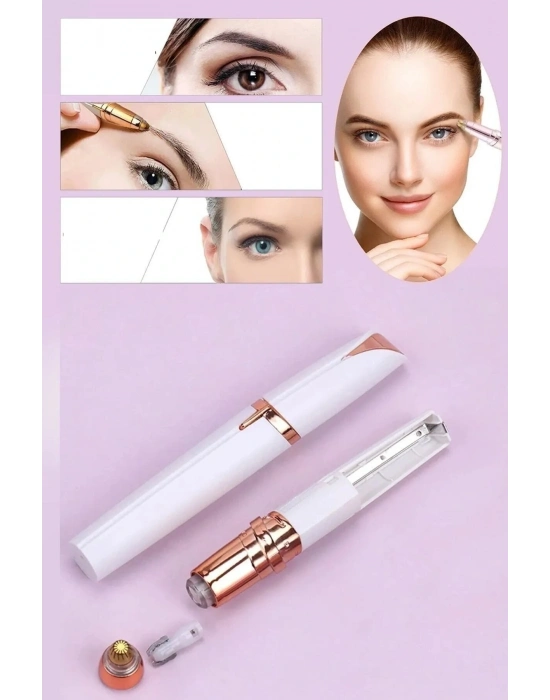 Kalem Tipi Taşınabilir İnce Uçlu Yüz Için Tüy Alıcı Kaş Bıyık Epilasyon Aleti (pil Dahildir)