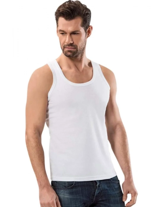 Kalın Askılı Klasik Erkek Atlet Beyaz - 1151A