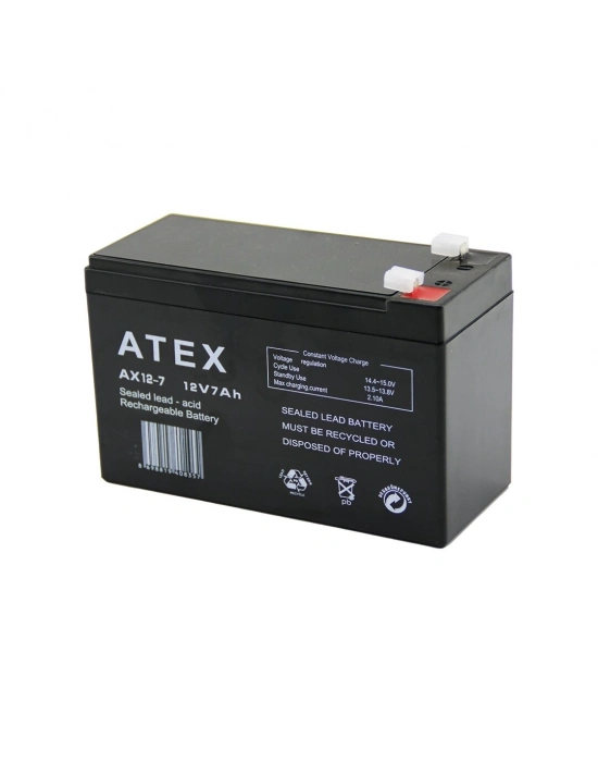 Atex Ax-12 ( Kalın ) Kuru Akü ( 12v-7ah ) Amper*10
