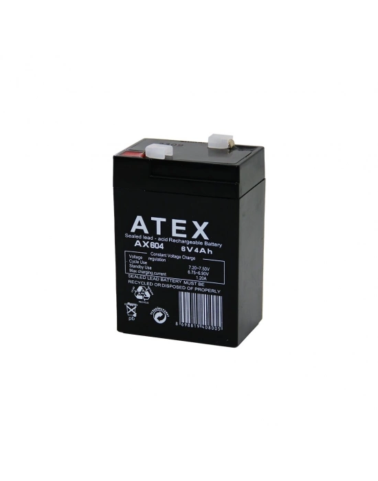 Atex Ax-604 ( Kalın ) Kuru Akü 6v-4ah Amper*20
