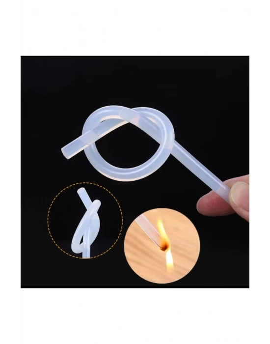 ® KALIN Silikon Çubuk 10’lu Paket – Şeffaf Yedek Silikon