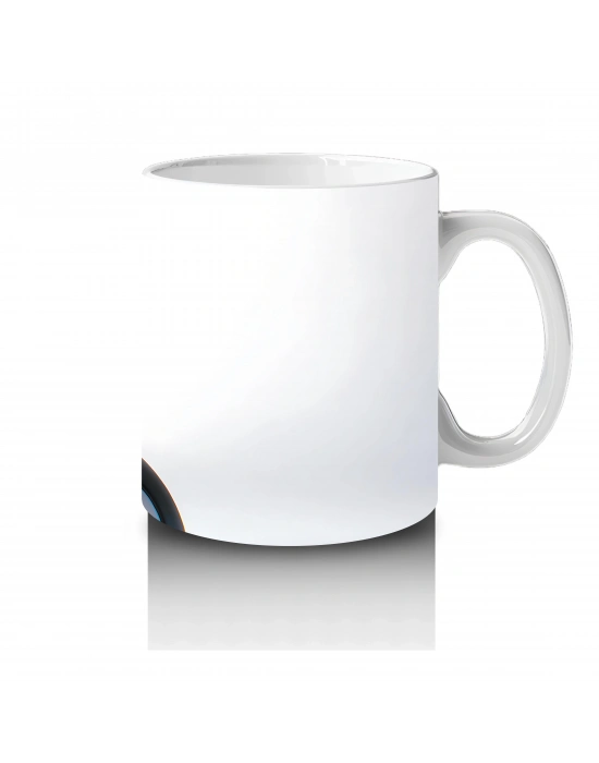 Kalp Balonu ile Penguen – Baskılı Kahve Kupası