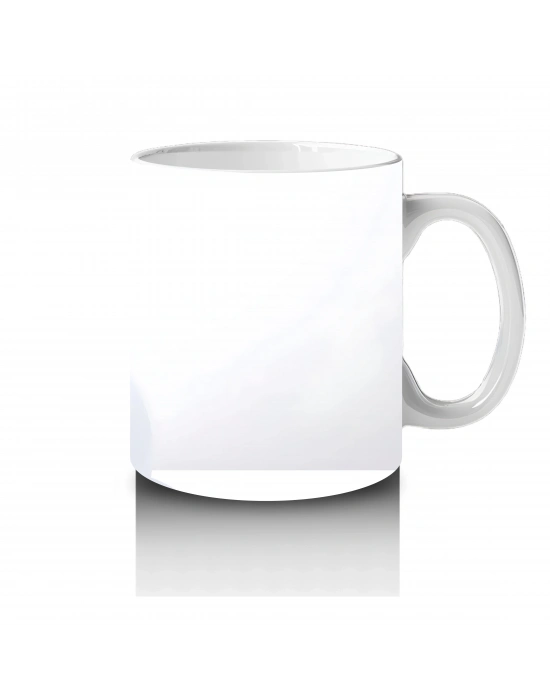 Kalp Balonu Tutan Tatlı Beyaz Balina – Baskılı Kahve Kupası