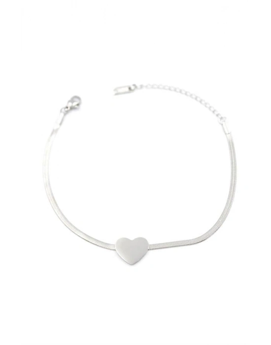 Kalp Bileklik - Gümüş