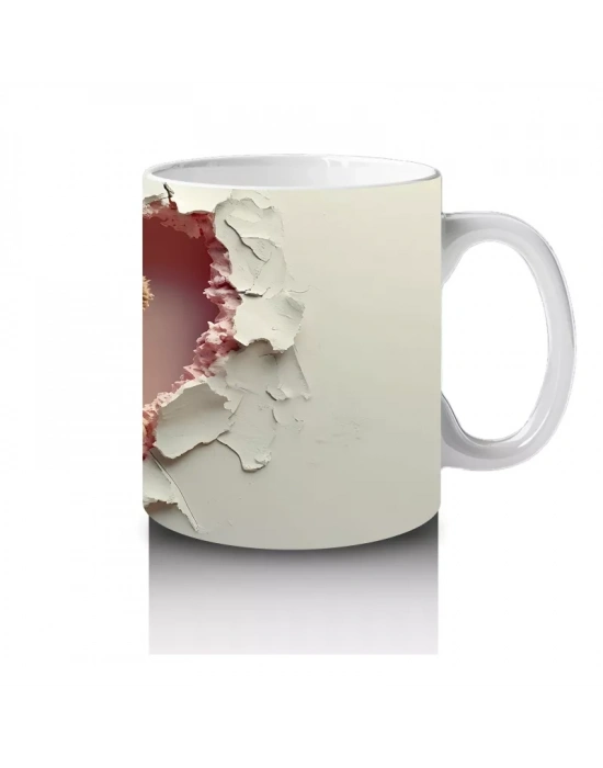 Kalp Çatlağından Bakan Çift Ayıcık – Baskılı Kahve Kupası