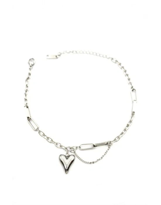 Kalp Halhal - Gümüş