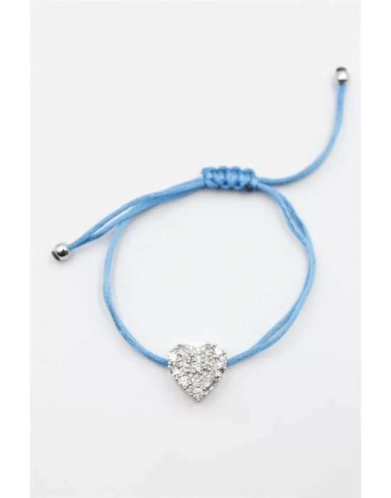 Kalp İp Bileklik - Turkuaz