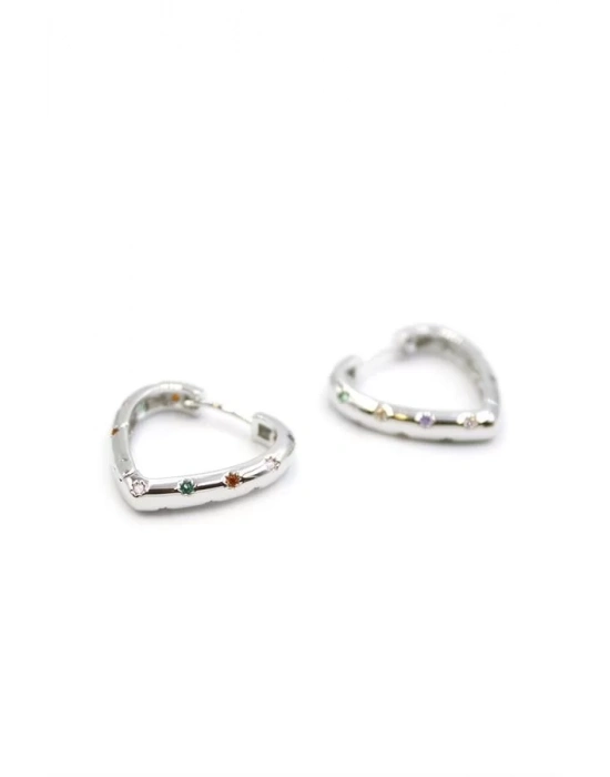 Kalp Küpe - Gümüş