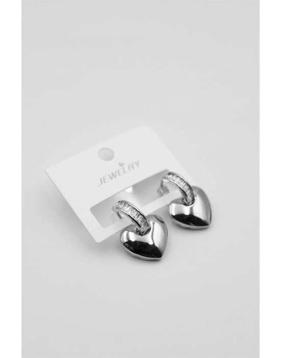 Kalp Küpe - Gümüş