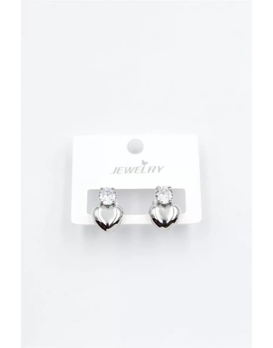 Kalp Küpe - Gümüş