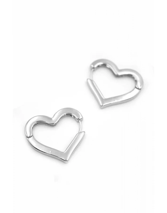 Kalp Küpe - Gümüş