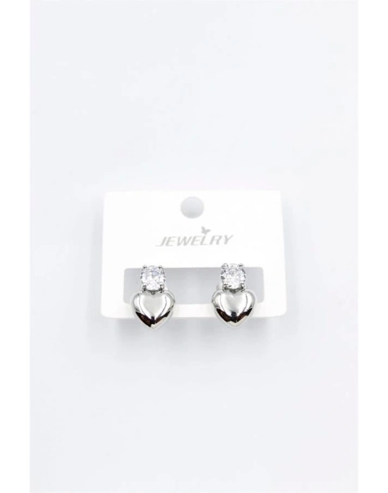 Kalp Küpe - Gümüş