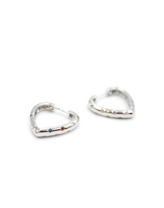 Kalp Küpe - Gümüş