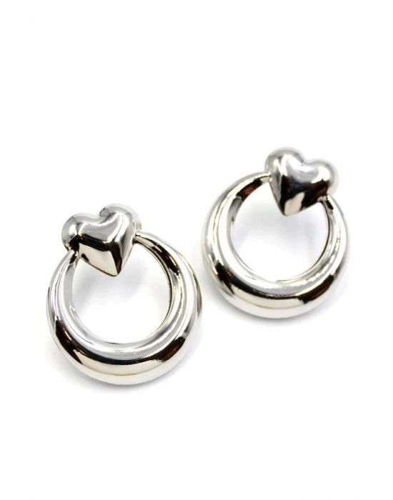 Kalp Küpe - Gümüş