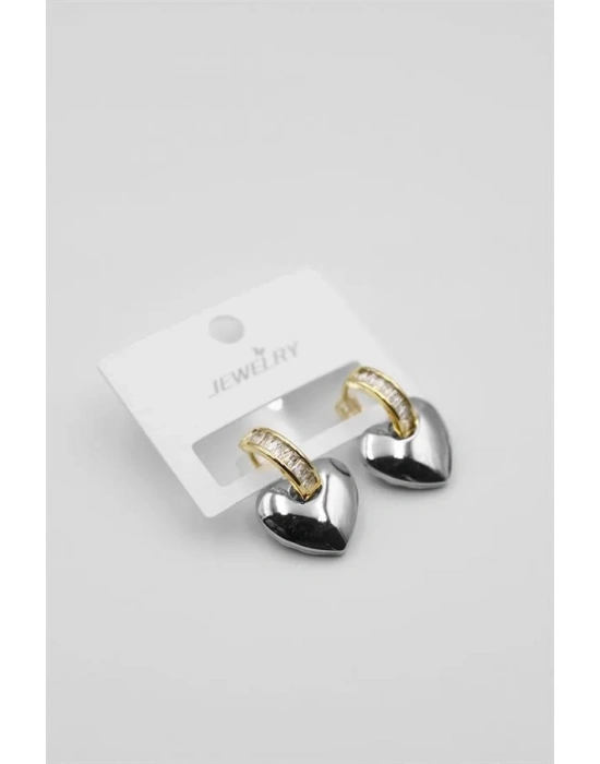 Kalp Küpe - Gümüş