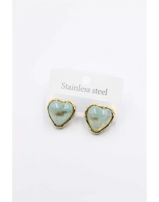 Kalp Küpe - Turkuaz