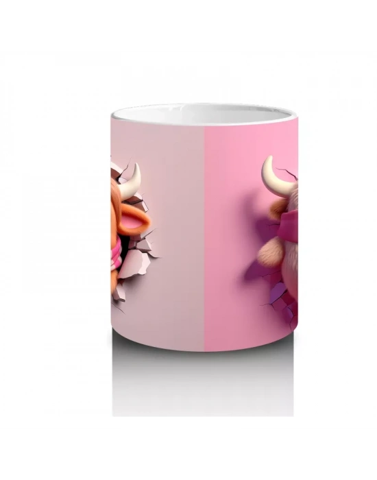 Kalp Şeklinde Tulumlu Oyuncak Ayı – Baskılı Kahve Kupası