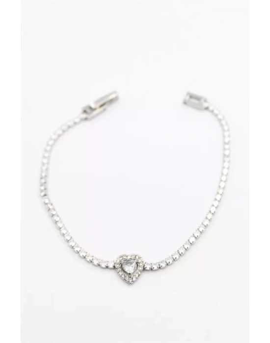 Kalp Su Yolu Bileklik - Gümüş
