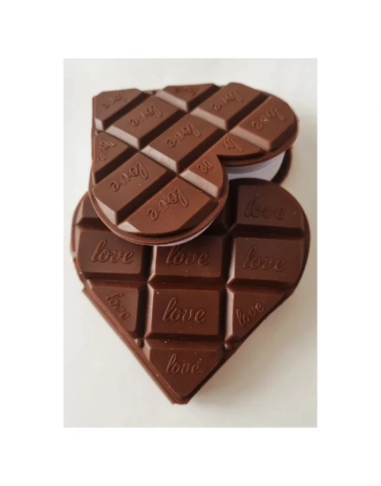 Kalp Tasarımlı Çikolata Not Defteri