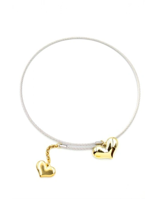 Kalp Tasma Kolye - Gümüş