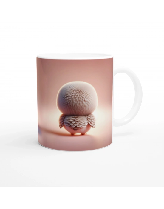 Kalp Tutan Sevimli Baykuş Temalı Baskılı Kupa Bardak