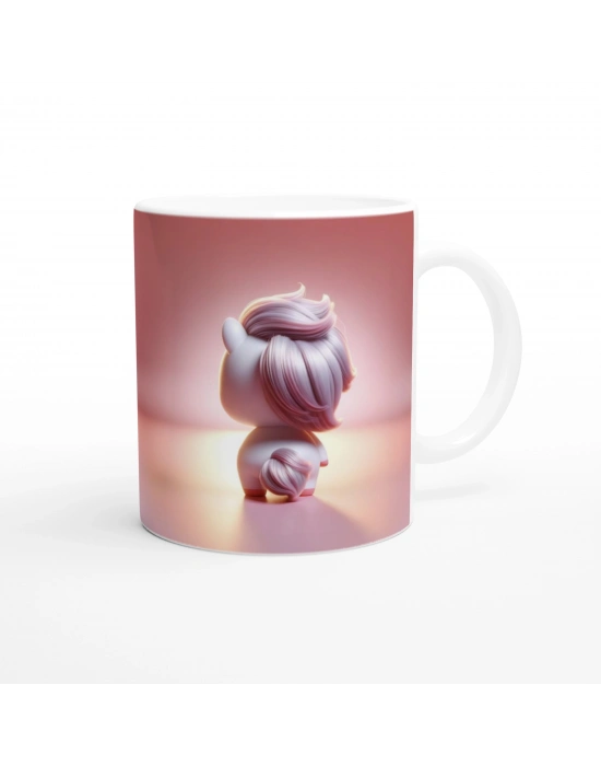 Kalp Tutan Sevimli Unicorn Temalı Baskılı Kupa Bardak